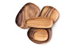China Customized Acacia Wood Serving Platter Printed Lacquer Wooden Food Serving Platters supplier