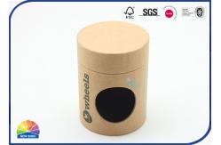 China Solid Food Paper Packaging Tube With Lids Windowing Matte Varnishing supplier