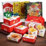 Eco-Friendly Fast Food Packaging for Noodle Fried Chicken French Fries Sandwich Burger Customized Biodegradable Boxes for sale