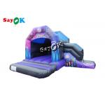 15x18ft Inflatable Disco Dome Bounce House With Slide Digital Printed