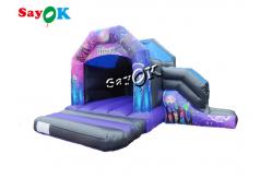 China 15x18ft Inflatable Disco Dome Bounce House With Slide Digital Printed supplier
