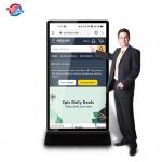 Durable 65in Digital Signage Kiosk Floor Standing 480nits High Bright for sale