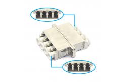 China Metal Case LC UPC Quadruplex Fiber Optic Adapter with Flange supplier