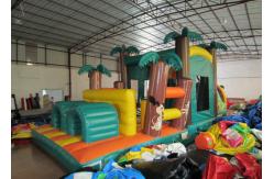China Attractive Palm Tree Inflatable Obstacle Courses 0.55mm Pvc Tarpaulin 12 X 4m supplier