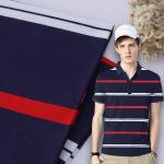 Durble And Skin-Friendly Natural And Environmentally Friendly Striped Knit Fabric For Polo Shirt for sale