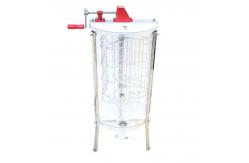 China 304 Stainless Steel 3 Frame Radial Transparent Manual Honey Extractor supplier