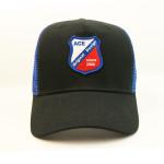 Customized Blank Woven Patch Trucker Cap 5 Panel Curved Long Bill for sale