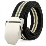 China Solid Color Polyester Webbing Belt 3.8cm Pin Buckle Belt Jeans for sale