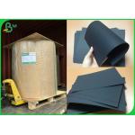 2 Side Solid Black 2.6mm 3.0mm Black Chipboard Paper Sheet For Gift Boxes Making for sale