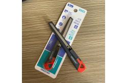 China Iron Handle Retractable Utility Knife With Replaceable SK2 Steel Snap Off Blades supplier
