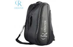 China Polyester Pickleball Racket Bag Big Capacity Black With Shoes Wareh Ouse supplier