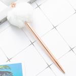 Lightweight Feather Fluffy Pom Pom Pen Metal Material Smooth Writing