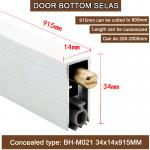 U Type Automatic Door Bottom Seals 915mm Fire Retadant Concealed Drop Down Seal for sale
