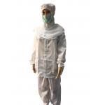 Cleanroom ESD Safe Clothing Polyester Anti Static Jacket And Pants Class 1000 - 10000 for sale