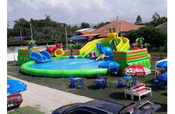 China Mobile Thailand Project Inflatable Water Parks With Slide Puncture-proof supplier