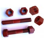 High Temperature Resistant PTFE Double End Threaded Stud Bolts With Nuts for sale