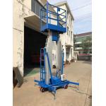 Manual Pull Double Mast Mobile Aerial Work Platform Portable Boom Lift for sale