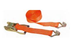 China Flat Hooks Polyester Ratchet Tie Down Straps With Protective Sleeves supplier