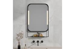China Stylish Long Lasting Lighted Bathroom Vanity Mirror Space Saving Wall Mounted supplier