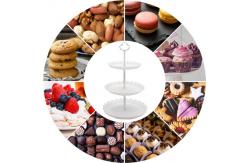 China Plastic White 2 3 Tier Cupcake Stand Fruit Plate Cakes For Wedding supplier