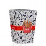 Low price custom printing logo size french fry box white cardboard biodegradable fast food takeaway box for sale