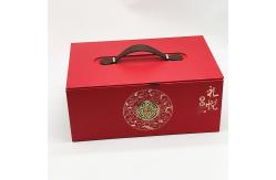 China Custom Paper Full Moon Cake Box Packaging With Handle Bakery Packaging Container supplier