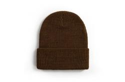 China Yellow  Knitted Fluorescent Beanie Bonnet Hat Cuffed Plain Skull supplier