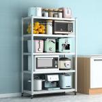 Removable Round Tube Kd Steel Storage Rack Shelf With 4 Casters for sale