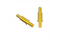 China Male Brass Dual Header POGO Pin Spring Loaded Pins With Customized Contact Material supplier