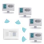 2*AA Size Battery 6 Time 6 Temp per Day 7 Day 5/2 or 24 Hour Programming Options 868Mhz Wireless digital heating room thermostat for sale