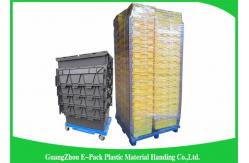 China Nestable Plastic Attached Lid Containers ,  Industrial Storage Turnover Crate supplier