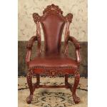 OEM Design Oval Round Back Royal Throne Chair Oil Paint Surface for sale