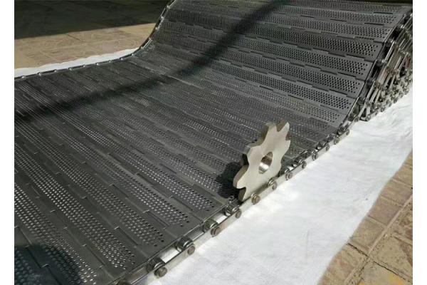 316L SS Plate Link Conveyor Belt Simple Structure Glass Bottling Filling