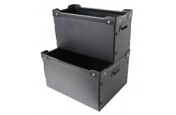 China Conductive Container Anti Static Plastic ESD Box Circulation Black supplier