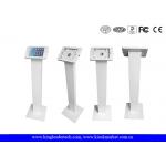 White Tablet Kiosk Stand For Ipad 2/3/4/ Air / Pro , Commercial Tablet Holder 9.7 Inches for sale
