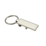 Laser Engraving Metal Bottle Opener Rectangle Multifunction Keychain for sale