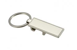 China Laser Engraving Metal Bottle Opener Rectangle Multifunction Keychain supplier