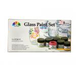 Non - Toxic Art Painting Colours 8 Pcs Glass Paint Set 8X15ml 20 Light Fast Colours for sale