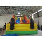 Funny Inflatable Clown Double Water Slide , Waterproof Standard Inflatable Dry Slide