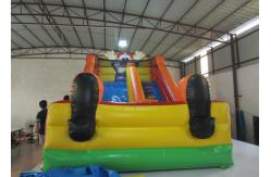 China Funny Inflatable Clown Double Water Slide , Waterproof Standard Inflatable Dry Slide supplier