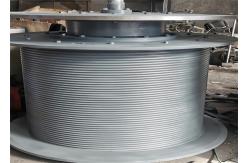 China Tower Alloy Steel Crane Winch Drum With Lebus Grooving Spooling Wire Rope And Steel Cable supplier