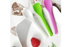 China Coloful Mini PLA Biodegradable Compostable Cutlery Spoons Bulk For Dessert 4'' supplier