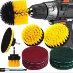 12 Pcs Drill Brush Attachment Set with Pad Sponge and Extend Attachment for sale