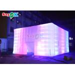 Customized Air Cube Tent Inflatable Nightclub Wedding Photo Booth With Colorful LED Light for sale