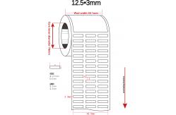 China 12.5mmx3mm 1.5mil White Gloss High Temperature Resistant Polyimide Label supplier