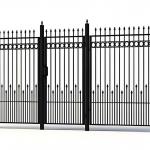 Weatherproof Easy Installation Black Tubular Steel Fencing System For Residential Use for sale