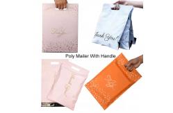 China Printing Recycled Plastic Poly Mailer Bags Clothing Packaging Courier Bag With Handle supplier