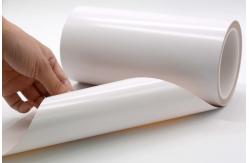 China 2Mil High Temperature Adhesive Label Material Matte White Permanent Adhesive Polyimide With Glassine supplier