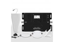 China 2G 4G Dual Band Signal Booster 900MHz 1800MHz 70dB Gain With LCD supplier