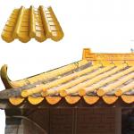 Traditional Terracotta Chinese Temple Roof Tile 180*180mm Flat Tile Ceramic Historical Restoration for sale